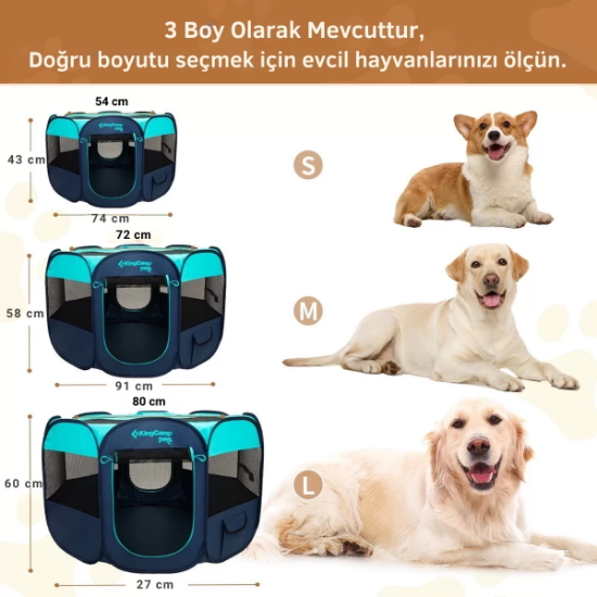 KingCamp PETS Ancona L Portatif Köpek Çadırı resmi