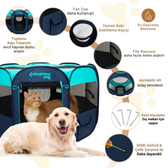 KingCamp PETS Ancona L Portatif Köpek Çadırı resmi