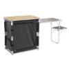 Outwell Padres Storage Unit w. Side Table Bambu Portatif Kamp Mutfağı resmi