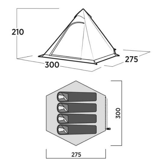 Easy Camp Otra Tipi 4 Kişilik 8m² Tipi Çadır resmi