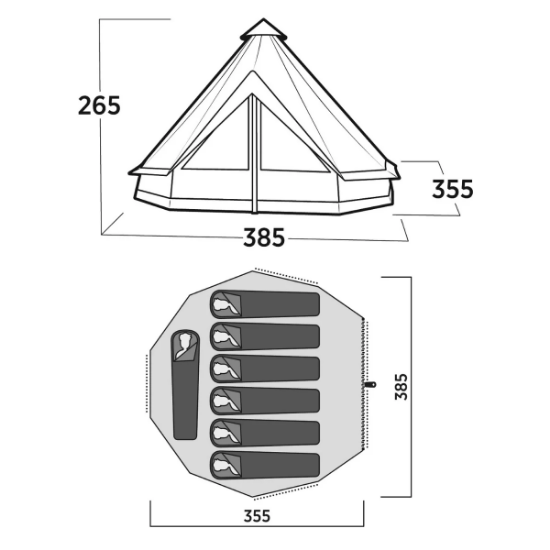 Easy Camp Vaulen Tipi 13M² 7 Kişilik Glamping Çadır resmi