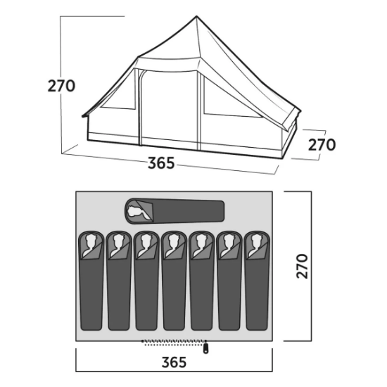 Easy Camp Orsa Cabin 10M² Glamping Yüksek Aile Çadırı resmi