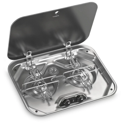 Dometic Pı8022 480x370mm Cam Kapaklı İki Gözlü Karavan Ocak resmi
