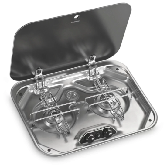 Dometic Pı8022 480x370mm Cam Kapaklı İki Gözlü Karavan Ocak resmi