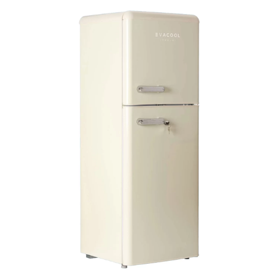 EvaCool Eva RM138 Retro Bej 138Lt 12-24V Sabit Kompresörlü Karavan Buzdolabı resmi