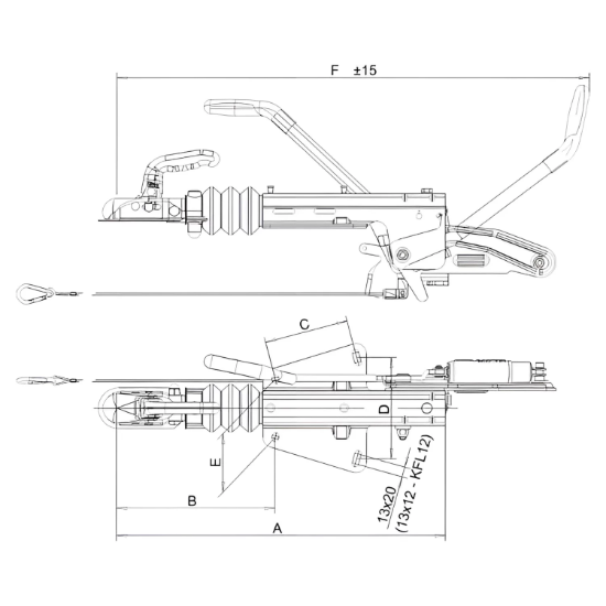 Knott 750-1400 Kg Römork/Karavan Frenli Kaplin resmi