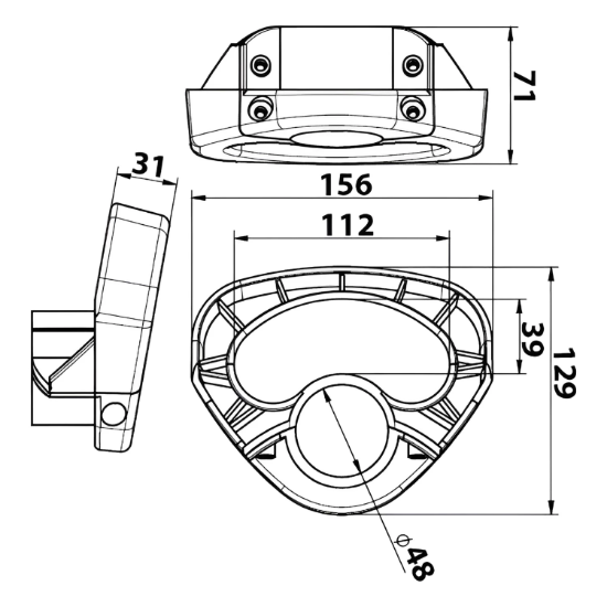 Knott Handle Grip 48 mm Destek Tekeri Manevra Kolu resmi