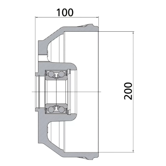 Knott 112x5/M12x1,5 Fren Kampanası- 1 Adet resmi