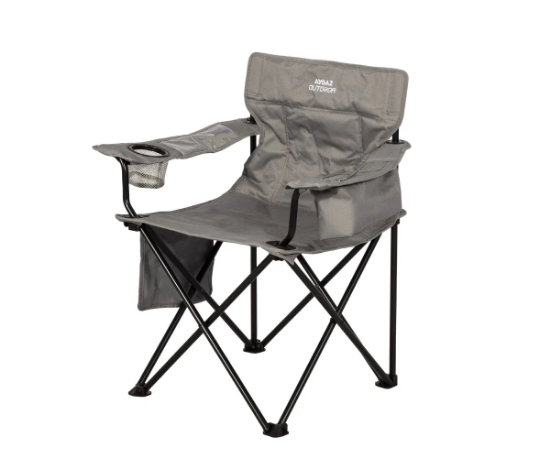 Aygaz Outdoor Gri 100Kg Çelik Katlanır Kamp Sandalyesi resmi