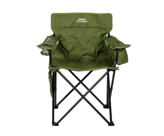 Aygaz Outdoor Yeşil 100Kg Çelik Katlanır Kamp Sandalyesi resmi