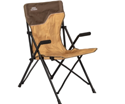 Aygaz Outdoor Kahverengi 120Kg Çelik Katlanır Kamp Sandalyesi resmi