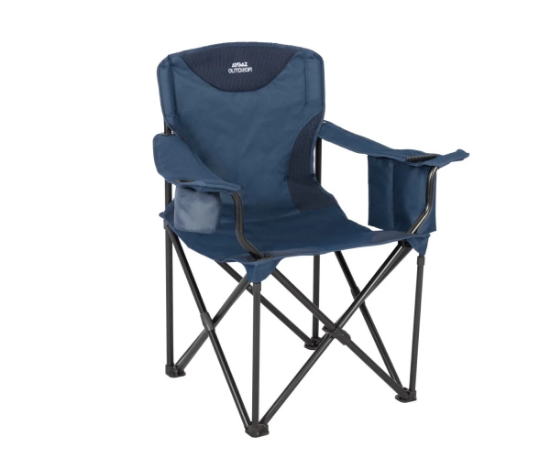 Aygaz Outdoor XXL Kıng Lacivert 150Kg Çelik Katlanır Kamp Sandalyesi resmi