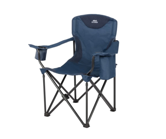 Aygaz Outdoor XXL Kıng Lacivert 150Kg Çelik Katlanır Kamp Sandalyesi resmi