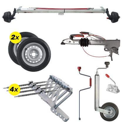 Al-Ko 1350Kg 1400mm Torsiyonlu Frenli Aks Dingil Seti resmi