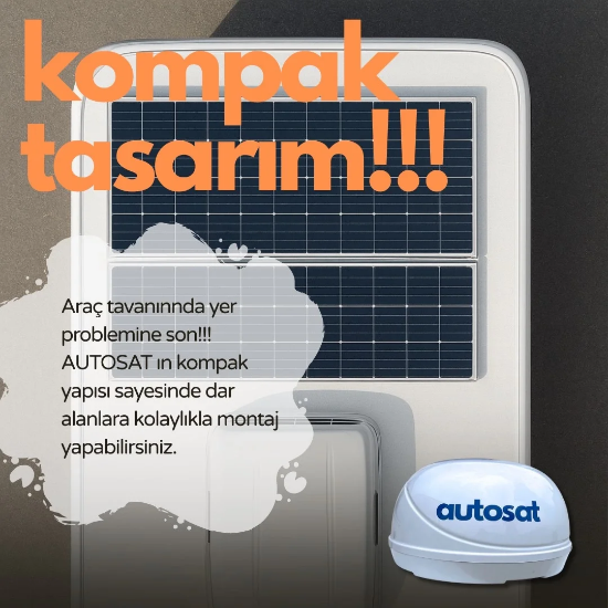Autosat SMA30 Multi 3 Çıkışlı Marin ve Karavan uyumlu Uydu Anteni resmi