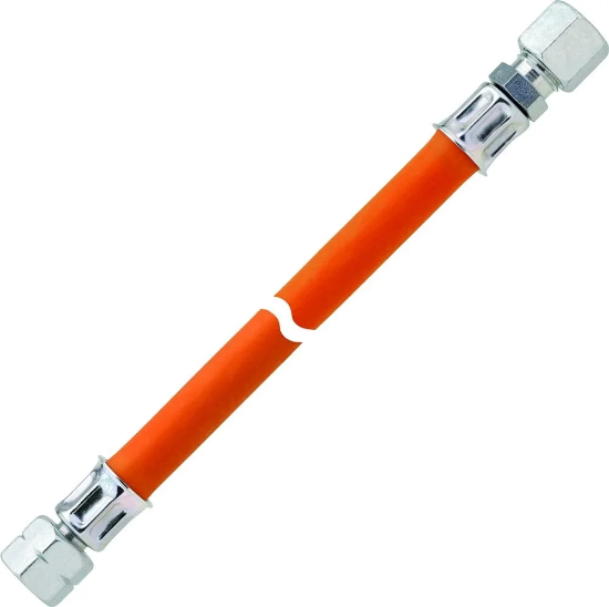 GOK G1/4 - RVS8 40cm 8mm Boru Bağlantılı Karavan Gaz Hortumu resmi