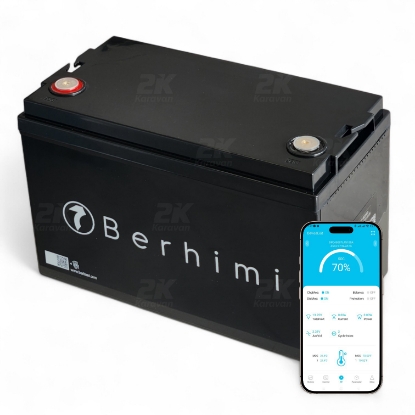 Berhimi 12V 100 Amper IP67 4000 DOD, Marin/Karavan Lifepo4 Lityum Akü resmi