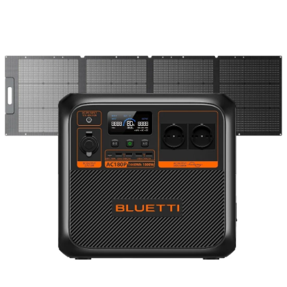 Bluetti AC180P 1440Wh + Bluetti 200W Solar Panel UPS Taşınabilir Güç Kaynağı resmi