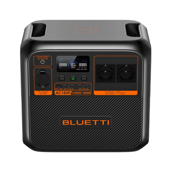 Bluetti AC180P 1440Wh + Bluetti 200W Solar Panel UPS Taşınabilir Güç Kaynağı resmi