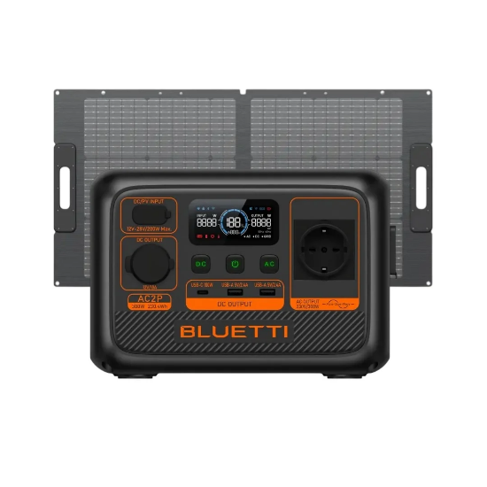 Bluetti AC2P 230.4Wh + Bluetti 100W Güneş Paneli Taşınabilir Güç Kaynağı resmi