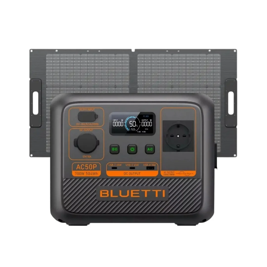 Bluetti AC50P UPS 504Wh + Bluetti 100W Güneş Paneli Taşınabilir Güç Kaynağı resmi