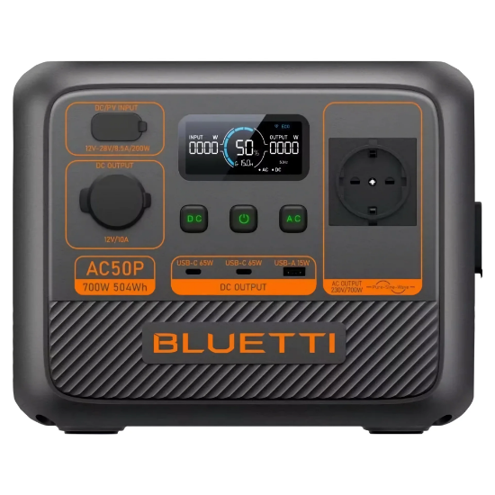 Bluetti AC50P UPS 504Wh + Bluetti 100W Güneş Paneli Taşınabilir Güç Kaynağı resmi