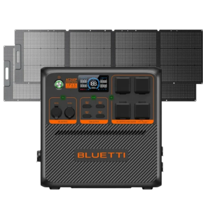 Bluetti AC240P UPS 1843Wh + 2x200W Güneş Panelli Taşınabilir Güç Kaynağı resmi