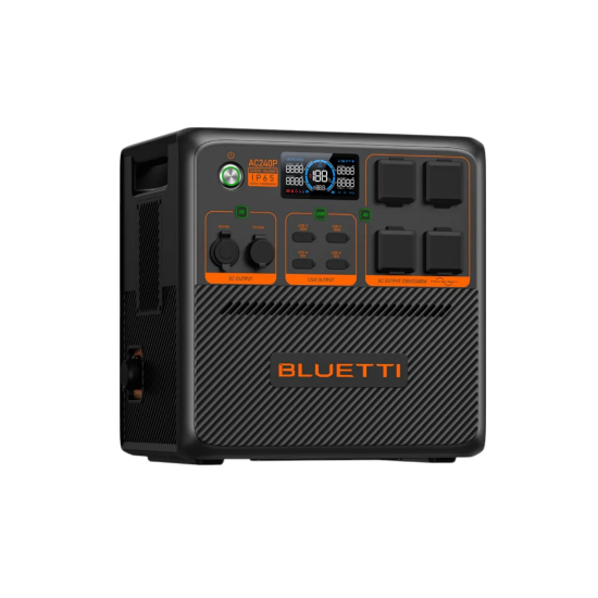 Bluetti AC240P UPS 1843Wh + 2x200W Güneş Panelli Taşınabilir Güç Kaynağı resmi