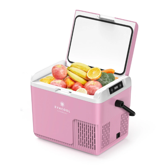 Evacool Eva G20 18L -22C 12-24V Kompresörlü Pembe Taşınabilir Soğutucu resmi