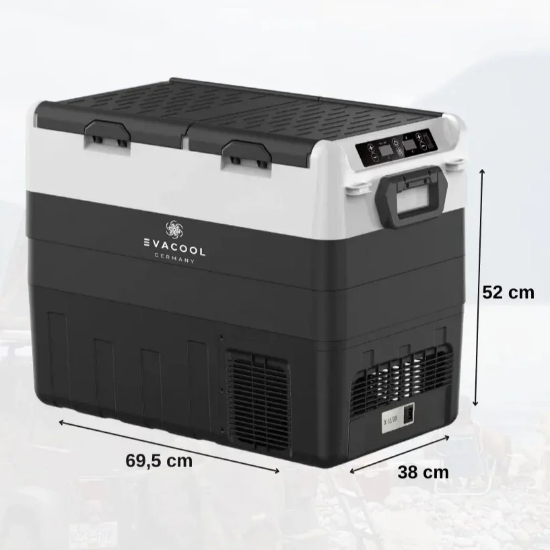 Evacool EVA 55AX 12/24V 50L Çift Bölmeli Kompresörlü Taşınabilir Buzdolabı resmi