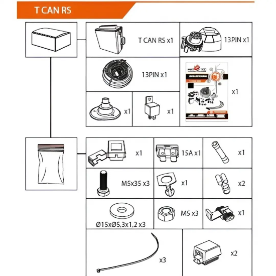 Audi A1 (GB) 2019+ 13 Pin Araca Özel Çeki Demiri Elektrik Tesisatı resmi