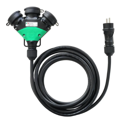 2K IP44 Waterproof 3 lü 5mt 3x25mm 220V Enerji Uzatma Kablosu resmi