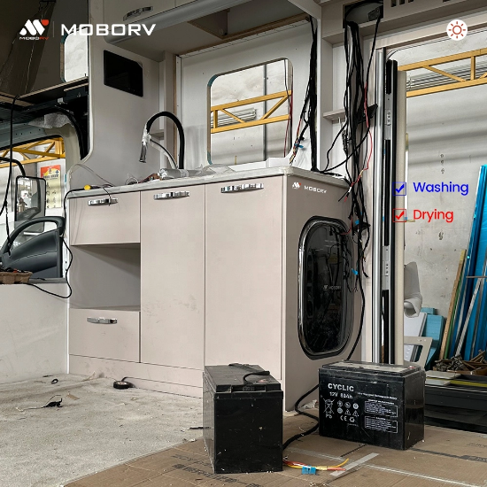 MOBORV M21 2,5kg Gri Mini Tekne ve Karavan Çamaşır Makinesi resmi