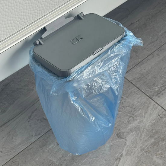 2K Karavan Çöp Kovası Kapaklı - 8mm Ray Uyumlu Poşet Tutucu resmi