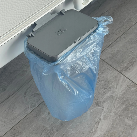 2K Karavan Çöp Kovası Kapaklı - 8mm Ray Uyumlu Poşet Tutucu resmi