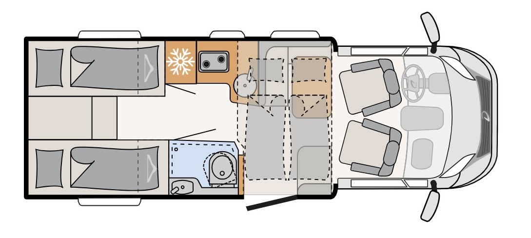 Dethleffs Just T 6812 EB Motokaravan | Fiat | 2026 | 2K Karavan